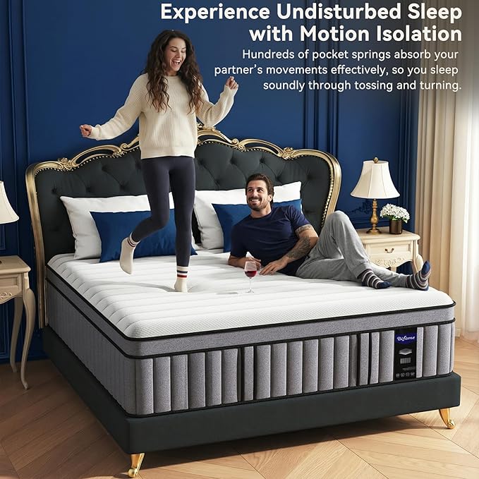 DIFAME Full Mattress, (2026 Upgraded) Hotel-Level Luxury Medium Firm 10 Inch Full Hybrid Mattress in A Box, with Cool Gel Memory Foam & Pocket Springs, Extra Edge Support, 365-Night Trial