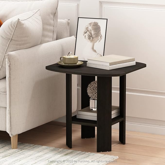Furinno Simple Design Coffee Table and End Table, Espresso