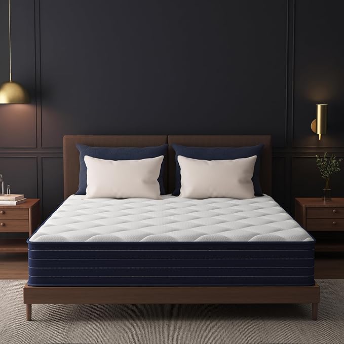 Traumliebe Queen Mattress, 12 Inch Queen Size Mattresses in a Box, Mattress Queen Size, Pocket Spring&Memory Foam, Medium, Motion Isolation, CertiPUR-US Certified