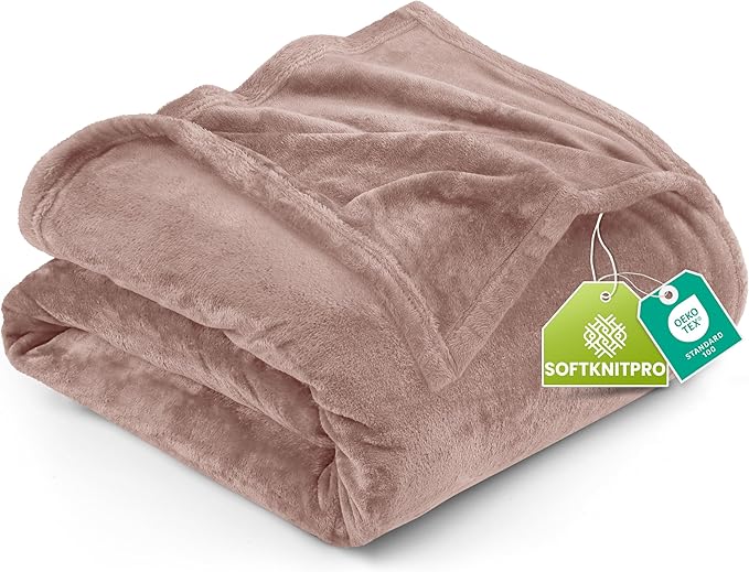 Utopia Bedding Fleece Blanket Twin Size Rose Pink (60x80 Inches) Ultra Soft Warm Lightweight Microfiber Breathable Anti-Static Cozy Bed Blanket, All-Season Home Decor Gift for Men & Women