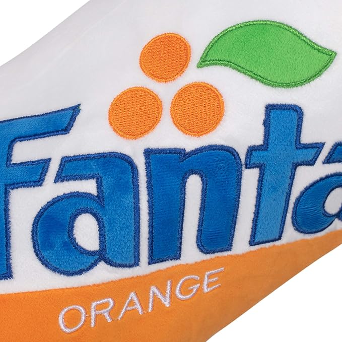Mark Feldstein & Associates Fanta Can Classic Orange 14 x 8 Polyester Fabric Soft Plush Throw Pillow