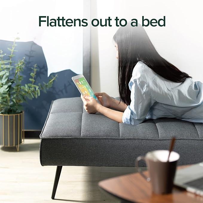 Zinus Quinn Sleeper Sofa, Convertible Sofa, Futon Sofa Bed, 2 in 1 Folding Sofa Bed for Apartments, Guest Rooms, and Compact Spaces