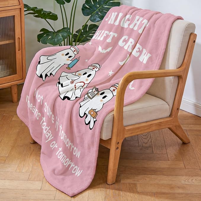 Nurse Appreciation Gifts, Nurses Week Day Graduation Gift - Flannel Soft Nurse Blanket for Women Decor, Nursing LPN RN Gifts for Women/Men, Night Shift Crew - 50" x 60"