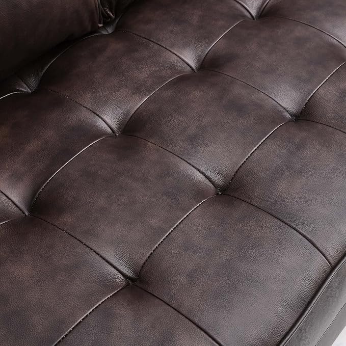 Modway EEI-5870-BRN Valour Leather Loveseat, Brown