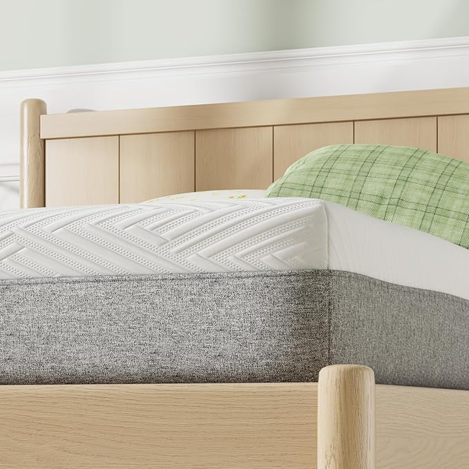 Novilla Mattress Queen Size, 8 Inch Queen Memory Foam Mattress for Pressure Relief & Reliable Support & Cooling Night Sleep, CertiPUR-US Certified Mattresses in a Box, White & Grey