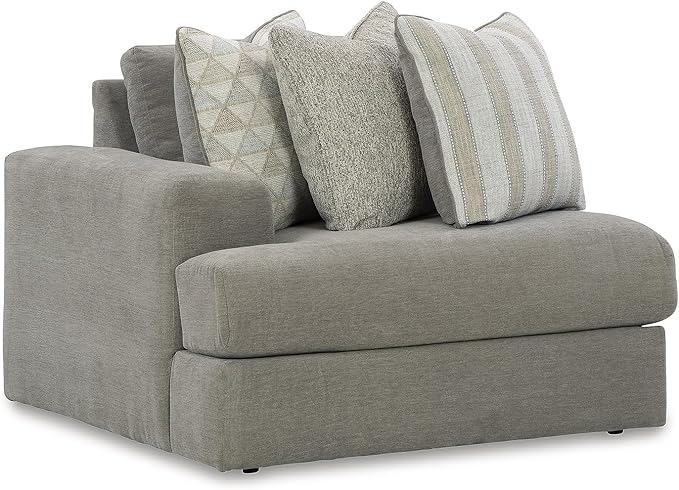 Signature Design by Ashley Casual Avaliyah L-Shape Symmetrical 7-Piece Sectional with Reversible Cushion and Armrest, Gray