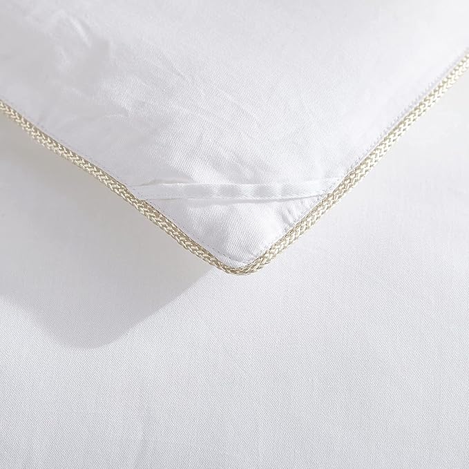 Luxurious Oversize California King Size Hard-to-FIND 75 Oz Fill Weight Goose Down Alternative Comforter, 600 Thread Count 100% Egyptian Cotton Cover, 700 Fill Power, Solid White Color