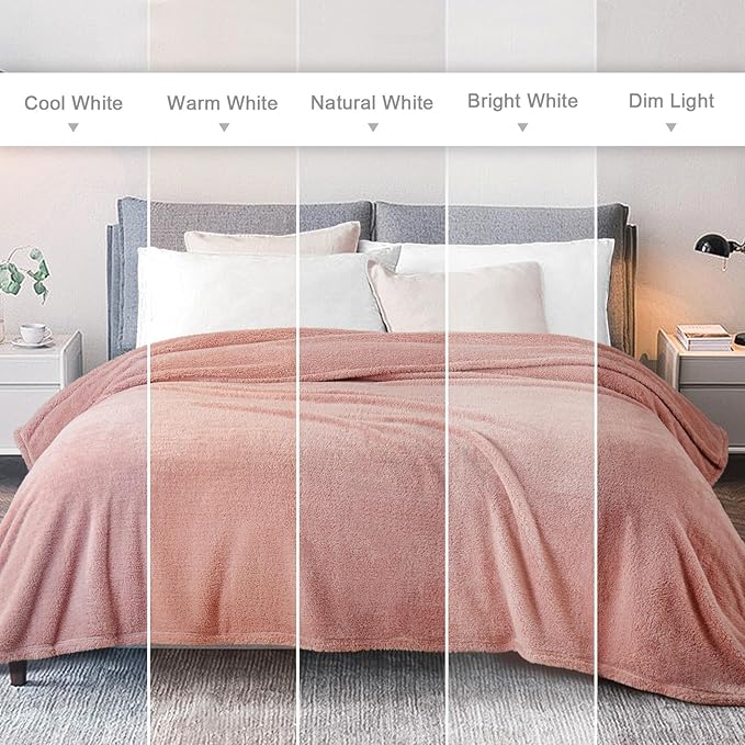 Exclusivo Mezcla Soft Fleece Throw Blanket for Couch, Super Soft Velvet Plush Fleece Blankets, Fuzzy Cozy and Warm for Winter, 50x60 Inches, Pink