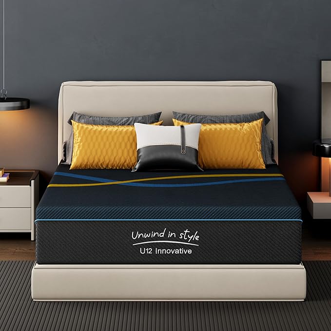 12 Inch Full Memory Foam Mattress with Removable Cover, Medium Firm, Breathable, Ergonomic Support, Mattress in a Box, Pressure Relief, No Fiberglass
