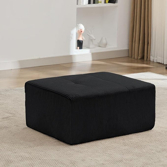 KIGOTY Modular Sectional Sofa, Comfy Cloud Sectional Couch, Soft Ottoman, Modern Boneless Couch for Living Room, No Assembly Required,Black