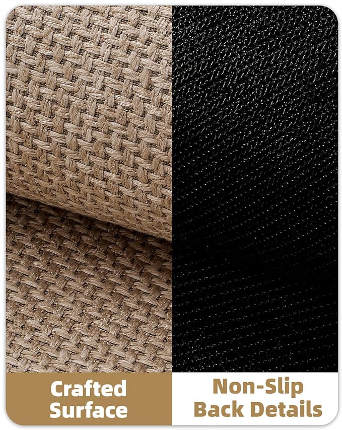 Color&Geometry Thin Front Door Mat Indoor Entrance Non Slip Rubber Backed, 24"x36" Indoor Door Mats for Entryway, Dirt Trapper Double Doormat, Washable Front Door Rugs, Dark Beige - Image 6