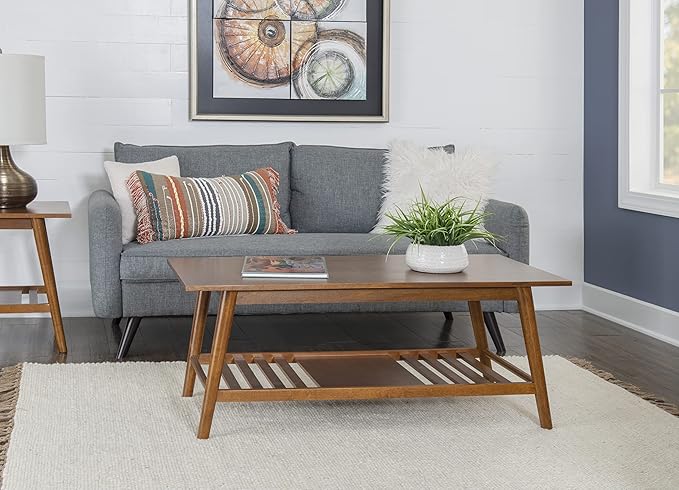 Linon Mid Century Walnut Melissa Coffee Table