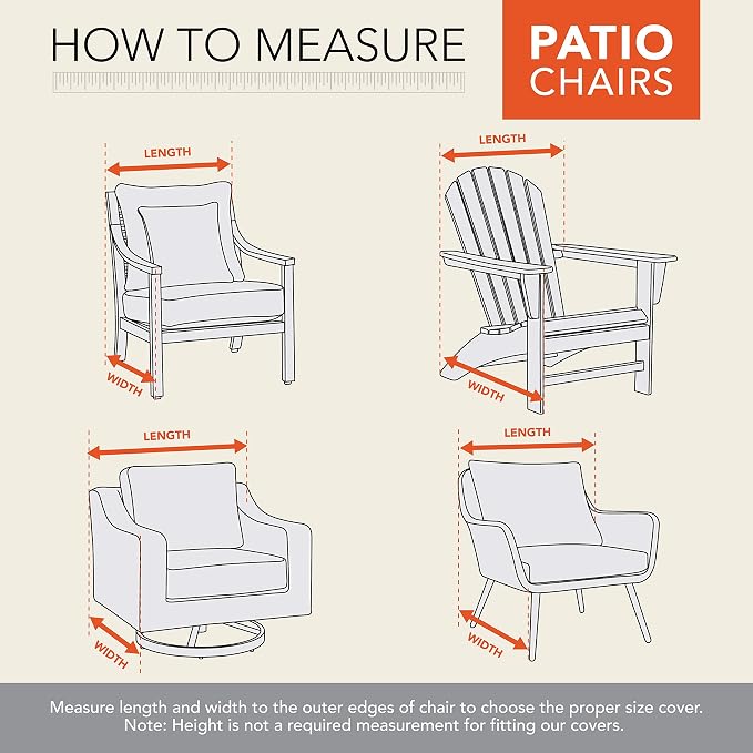 Modern Leisure Basics Patio Chair Cover - Weather-Resistant Fabric - Furniture Protection Perfect for Patio, Deck, and Porch - 27" L x 34" W x 31" H - Khaki - Image 5