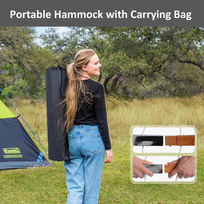 SUNCREAT Hammocks Standing Patio Hammock, Portable Hammock with Stand Foldable, Patent Pending, Dark Gray - Image 8