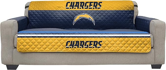Pegasus Sports NFL Unisex NFL Sofa Couch Reversible Furniture Protector with Elastic Straps, 75-inches by 110-inches