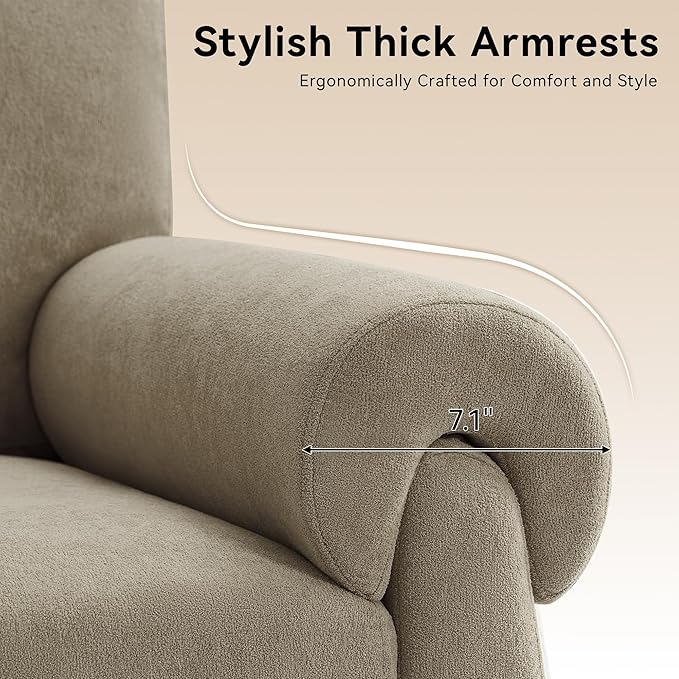 Accent Chairs Set of 2, Modern Living Room Chairs, Comfy Single Sofa Chair with Thick Cushion and Armrests, Upholstered Reading Club Chair, Arm Chair for Living Room Bedroom, Grey