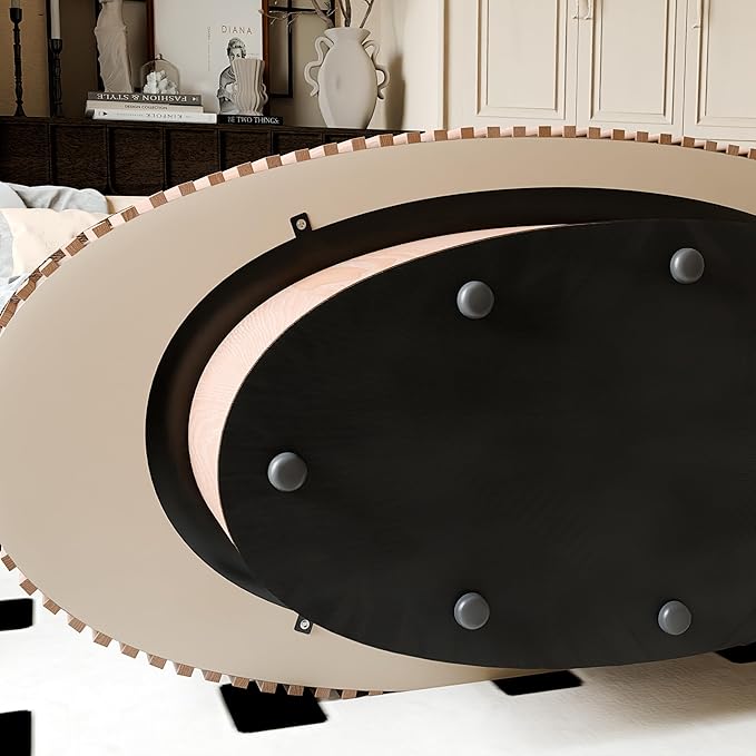 Oval Coffee Table with Storage for Living Room Fluted Pedestal Coffee Table Modern Handcrafted Centre Table for Apartment, Easy Assembly 47.2"x23.6", Oak
