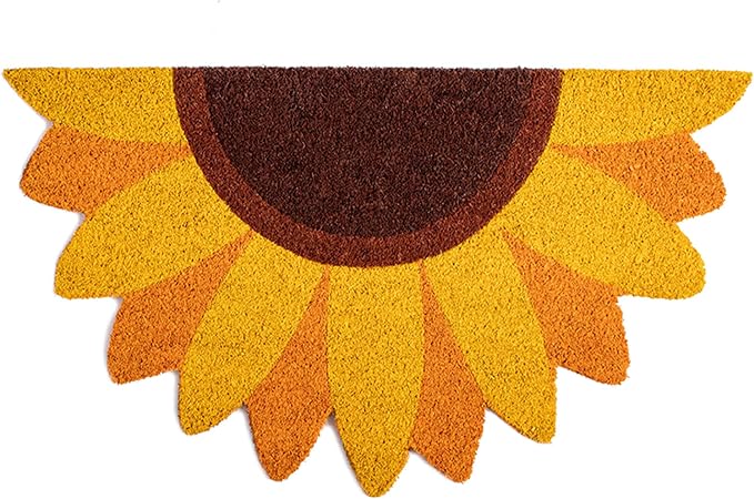Fisura – Doormat Outdoor Entrance, Outdoor mats for Front Door, Welcome mat. Made of Coconut Fiber with Non-Slip PVC Base, Doormat Hand-Painted, 30x18 inches. (Sunflower) by Fisura