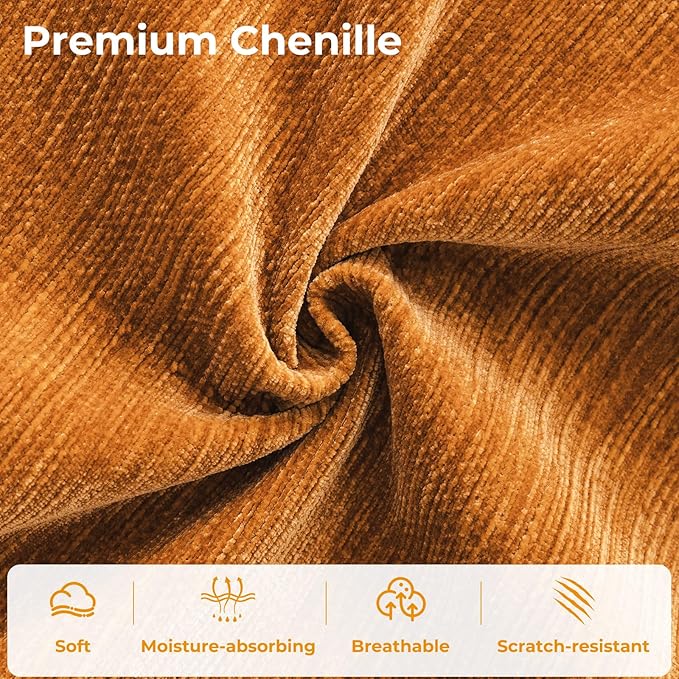 Rexulqo Oversized Accent Chair Set of 2,All Seats Storage,Comfy Armchair,24.5'' Deep Seat,Upholstered Living Room Chairs,Big Reading Chair for Bedroom,Office,Chenille,Yellow