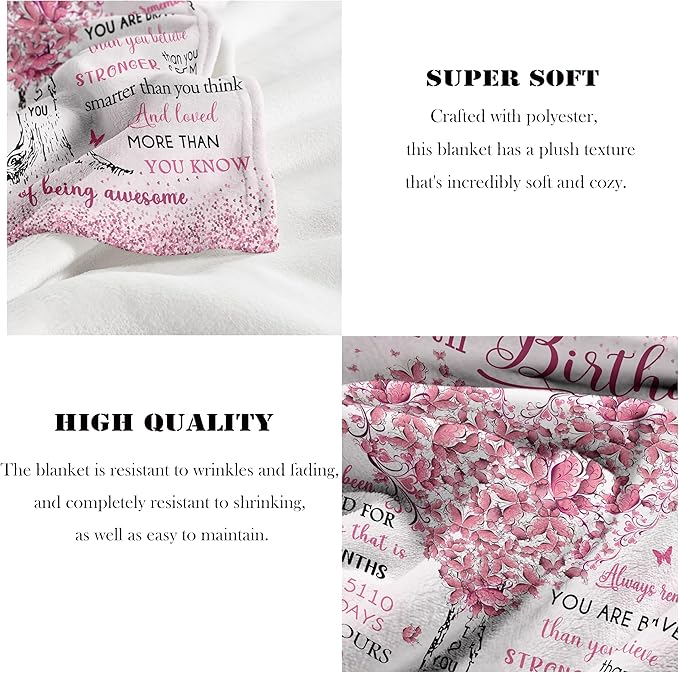 18th Birthday Gifts for Girls, 18th Birthday Decorations, 18th Birthday Blanket 40"X50", 18 Year Old Girl Birthday Gifts, Gifts for 18 Year Old Girl, 18th Birthday Gifts, Happy 18th Birthday Gifts