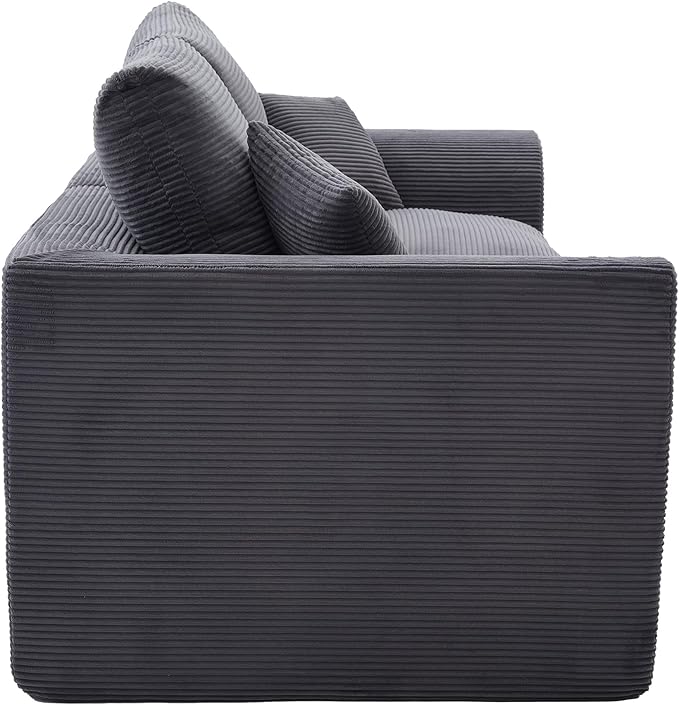 80.3" Cloud Loveseat Boneless Sofas for Living Room, 2 Seaters Modular Foam Cloud Sofa Couches, 2 Seat Compression Foam Couch with Toss Pillows, No Assembly Required