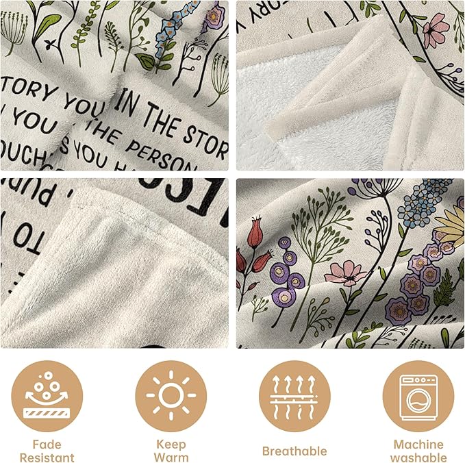 Afterprints 50th Birthday Gifts for Her, Him, Chapter 50 Birthday Blanket, 50 Year Old Bday Gifts for Women Friend, Sister, Mom, 1976, 50th Birthday Decorations, Turning 50 Throw Blankets 50'' x 60''