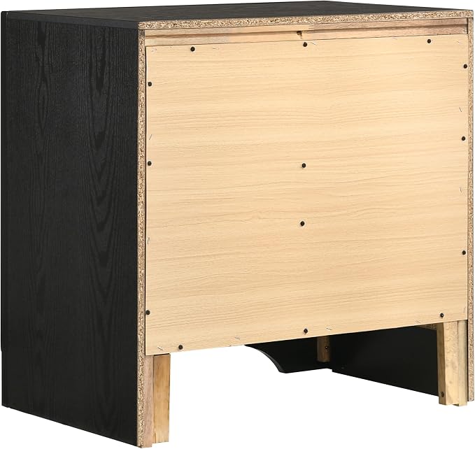 Coaster Home Furnishings Miranda Contemporary Engineered Wood 2-Drawer Bedroom Nightstand Bedside Table Organizer Unit Black 206362 - Image 7