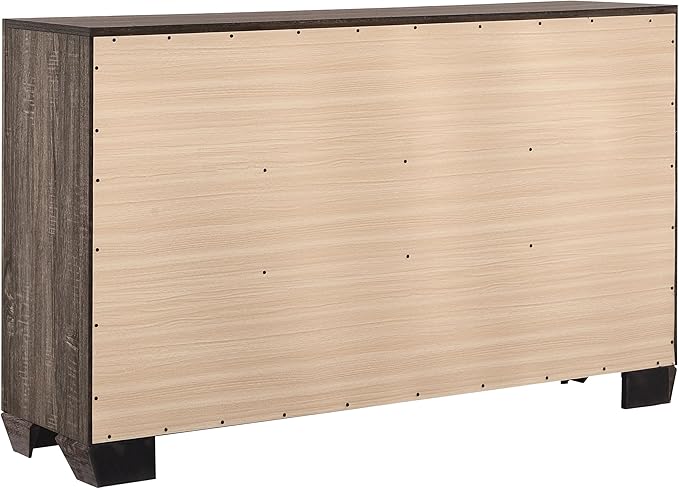 Coaster Home Furnishings Kauffman Transitional 4-Piece Bedroom Set Eastern King Size Panel Bed Frame 54-inch Headboard Washed Taupe 204191KE-S4