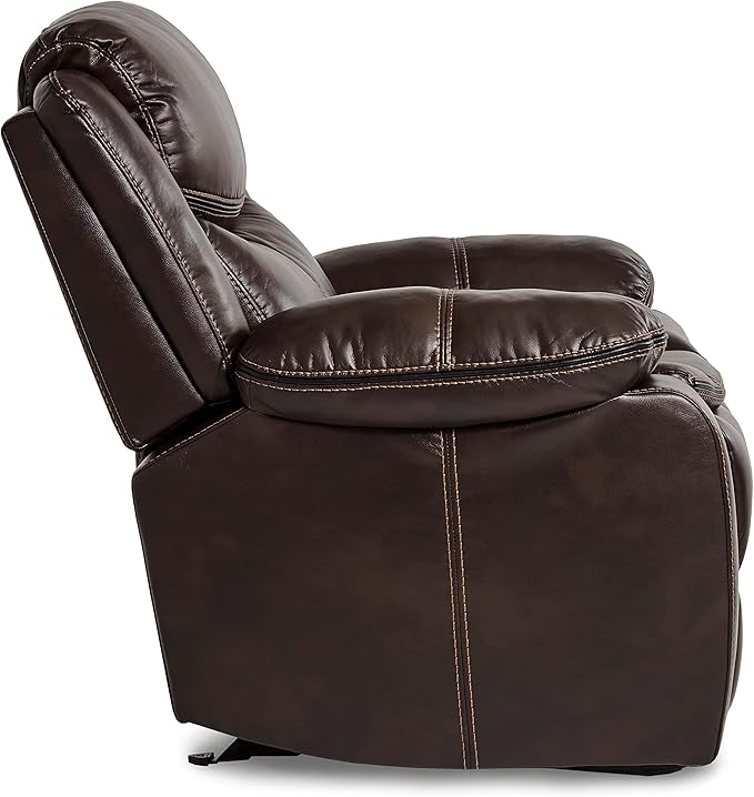 Lexicon Bay Manual Glider Reclining Chair, Dark Brown