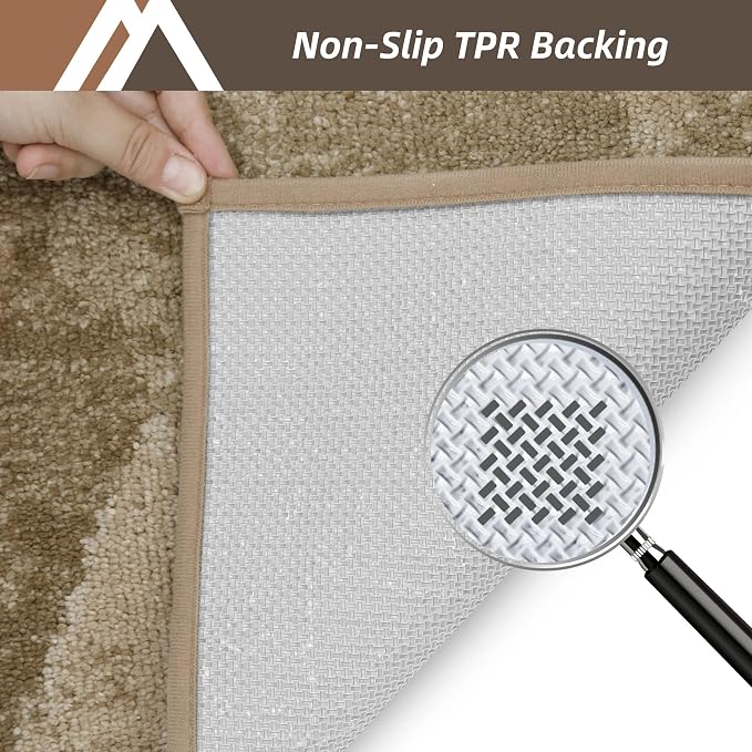COSY HOMEER Entryway Rugs Doormat 36"x60", Non-Slip Absorbent Polyester, Washable Rugs for Front Door, Dirty Paws & High Traffic Areas, Beige - Image 4