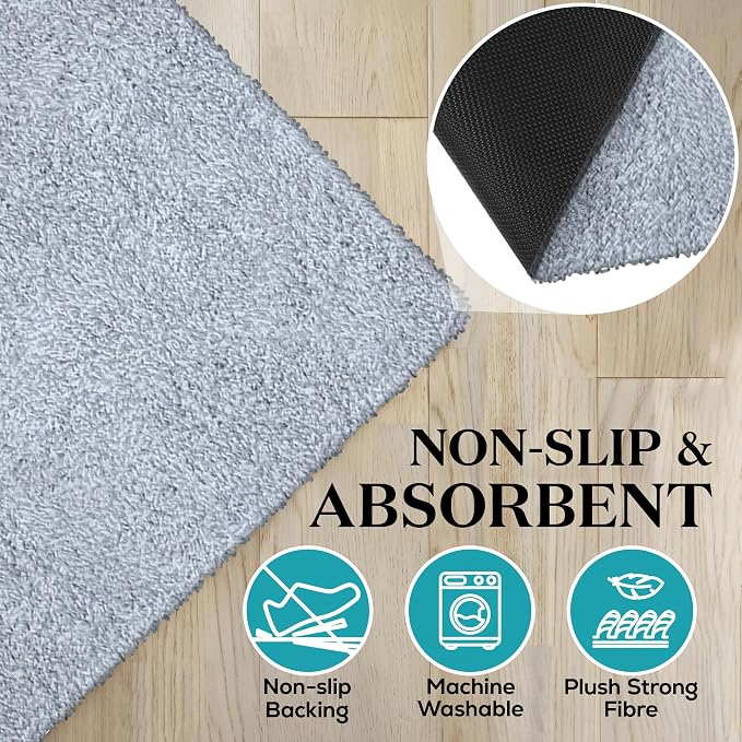 Premium Microfiber Indoor Door Mat – 36"x60" Washable Entry Mat, Non-Slip, Waterproof Backing, Super Absorbent, Low Profile Entryway Doormat for Indoor Entrance - Image 4