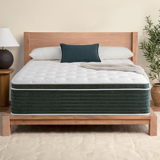 Hybrid Twin Mattress, 14 Inch Gel Memory Foam Mattress for Back Pain, Individually Pocketed Springs for Motion Transfer, Cooling Top Layer, No Fiberglass, Medium Plush, Forever Warranty, 75"x39"x14"