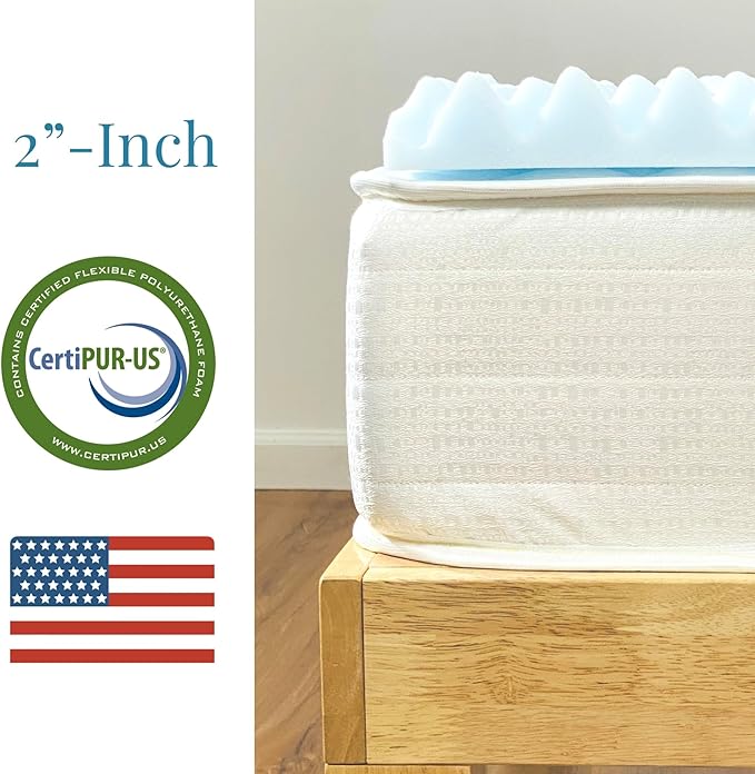 Airflow Foam Mattress Topper, Egg Crate Foam Pad, Hospital Mattress Pad and Bed Topper for Support, Pressure Relief and Weight Distribution. (Twin)