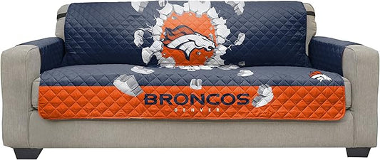Pegasus Sports NFL Unisex NFL Sofa Couch Reversible Furniture Protector with Elastic Straps, 75-inches by 110-inches