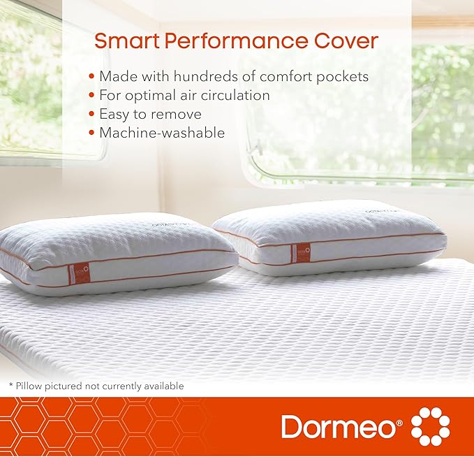 Dormeo RV Short Queen Cooling Mattress Topper with Octaspring® Technology for Optimal Back Support, Medium Firmness