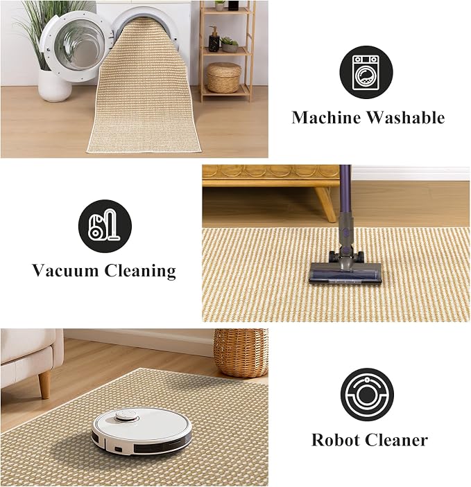 HEBE Indoor Door Mat 32"x48", Non Slip Front Door Mat Indoor Entrance, Low-Profile Entryway Mats Welcome Doormat, Washable Dirt Trapper Mat Floor Carpet for Kitchen Entry Mat - Image 6