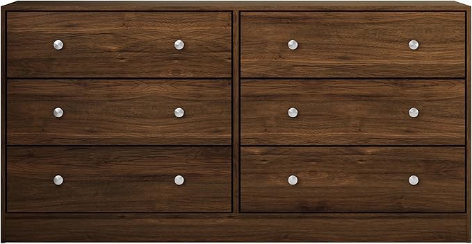 HOME DESIGN Altoona 3-Piece Bedroom Set with Dresser and Two Nightstands, Brown