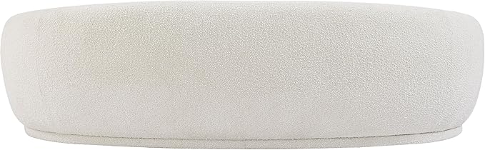 Meridian Furniture 693Cream-S Hyde Collection Modern | Contemporary Boucle Fabric Upholstered Sofa, Cream, 89.5" W x 38" D x 28" H