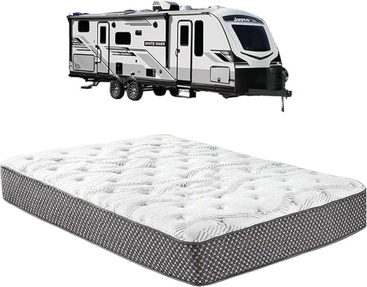WanderRest Cool Hybrid 10” RV Mattress, Queen 60x80, Medium, Cooling Gel Memory Foam & Pocketed Coil Mattress for RV, Camper, or Travel Trailer, Made in USA