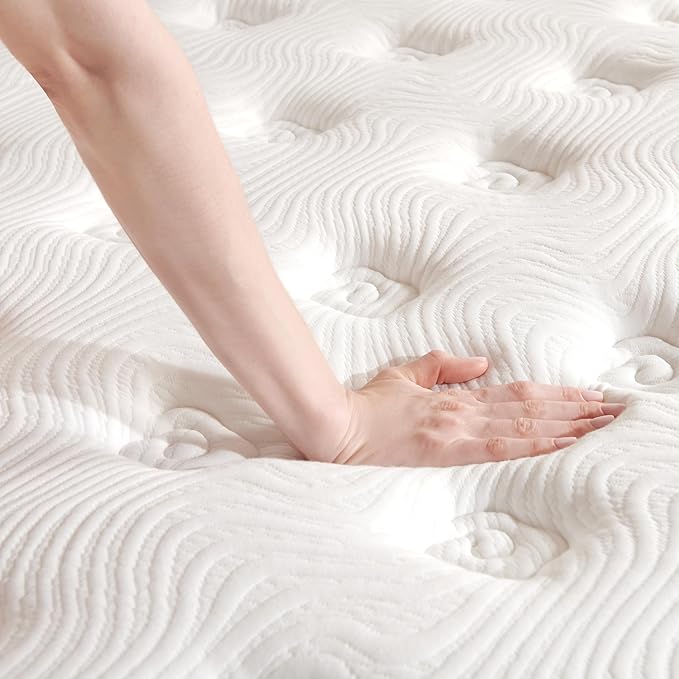 Queen Mattress,12 Inch Hybrid Mattress in a Box: Memory Foam & Pocket Springs for Pressure Relief, Medium Firm,Motion Isolation, CertiPUR-US Certified,365 Night Trial，Fiberglass Free, 80"*60"*12"