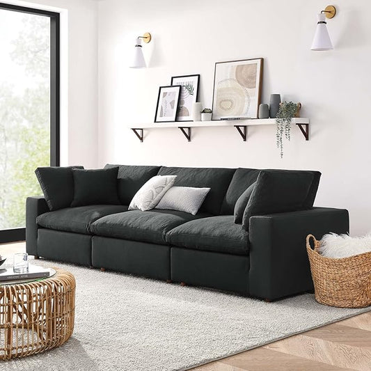 Modway Commix Down-Filled Overstuffed Upholstered 3-Seater Sofa