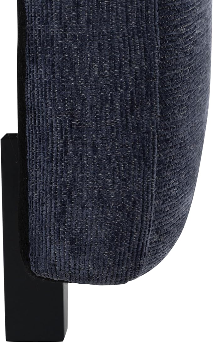 Serta Glendale 90.2" Queen Size Wall-Hugging Convertible Sofa, Dreamcoil Comfort, Chenille Fabric, Navy