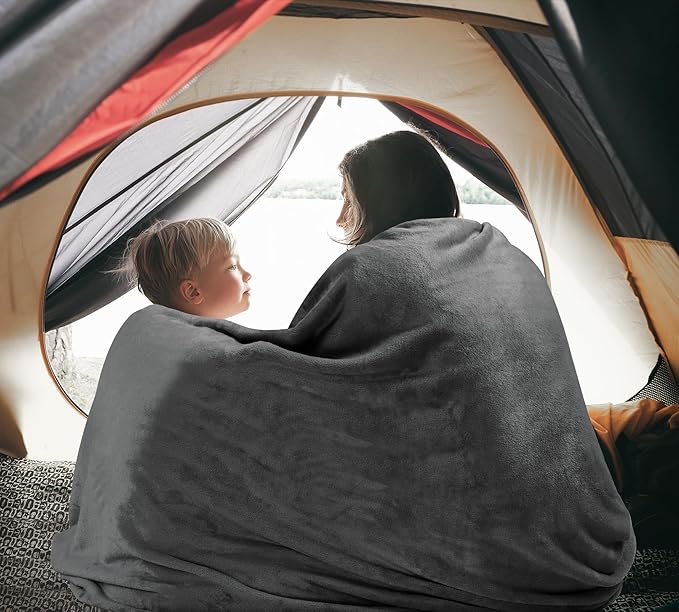 Utopia Bedding Fleece Blanket Full Size Grey (90x84 Inches) Ultra Soft Warm Lightweight Microfiber Breathable Anti-Static Cozy Bed Blanket, All-Season Home Decor Gift for Men & Women