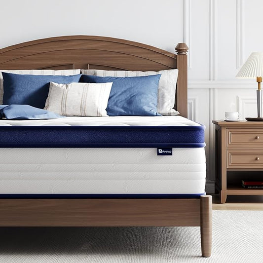Avenco Full Mattress, 10 Inch Hybrid Full Size Mattresses in a Box, Colchones Full Size with Comfort Foam and Pocket Coils for Pressure Relief Motion Isolation