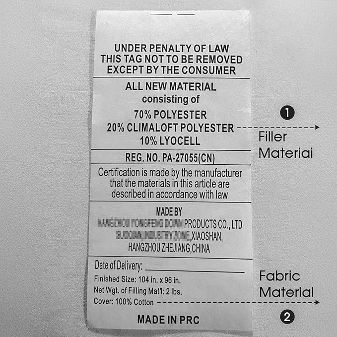 DWR 100% Cotton Lightweight Down Alternative Comforter, Queen (88x88)