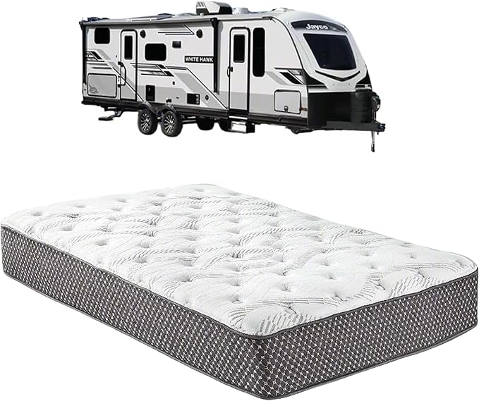 WanderRest Cool Hybrid 10” RV Mattress, Short Full 48x74, Medium, Cooling Gel Memory Foam & Pocketed Coil Mattress for RV, Camper, or Travel Trailer, Made in USA