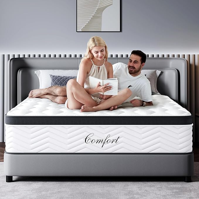 12-Inch Full Mattress - Memory Foam Mattresses Full Size in a Box Medium Firm CertiPUR-US Certified Hybrid Matress Comfortable Sleep Pressure Relief Motion Isolation