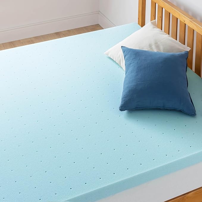 Best Price Mattress 3 Inch Ventilated Memory Foam Mattress Topper, Cooling Gel Infusion, CertiPUR-US Certified, Dorm Essentials, Twin XL