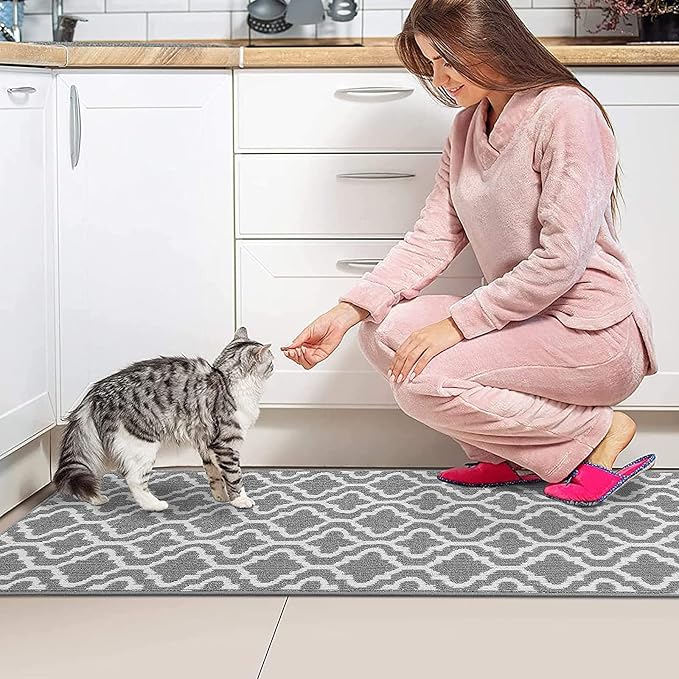 HEBE Washable Runner Rug 20"x59" Indoor Door Mat Runners,Non Slip Dirt Trapping Rug Runner Floor Mats Carpet Runners for Entryway Hallway Kitchen Garage Laundry Room - Image 7