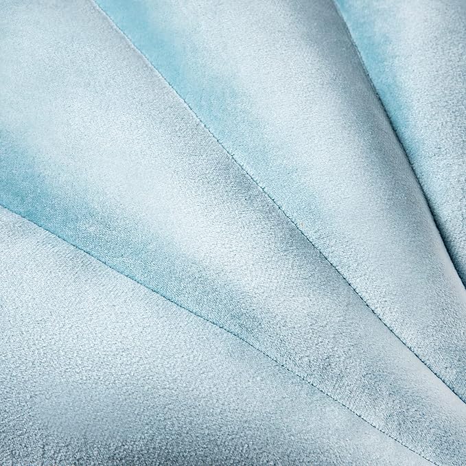 Ashler 3D Throw Pillows Shell Shaped Accent Throw Pillow, Soft Velvet Insert Included Cushion for Couch Bed Living Room, Pack of 1, Light Blue, 14 X 11 inches